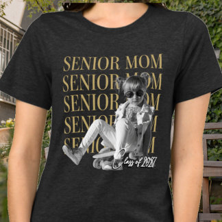 Trendy Senior Mum Retro Childhood Class of 2027 Tri-Blend Shirt