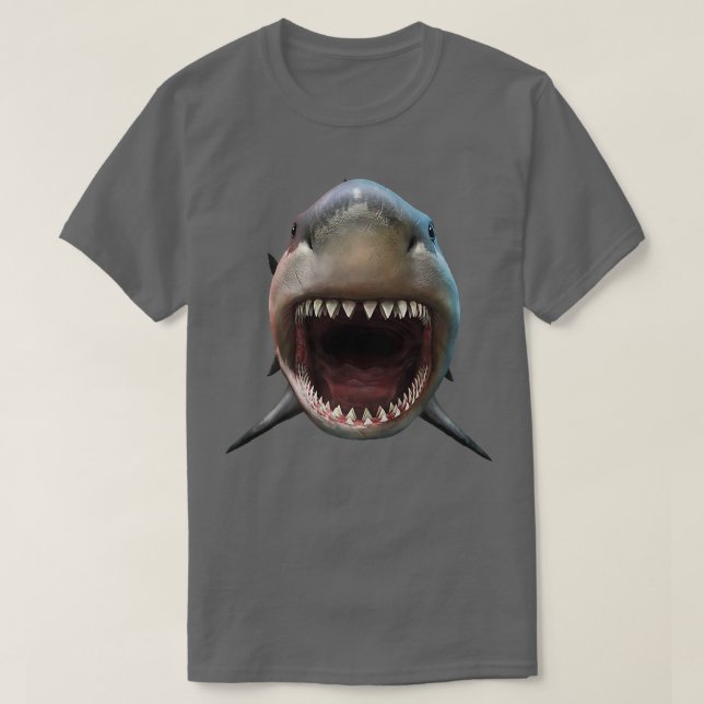 Trendy Shark Bite Big Face T-Shirt (Design Front)