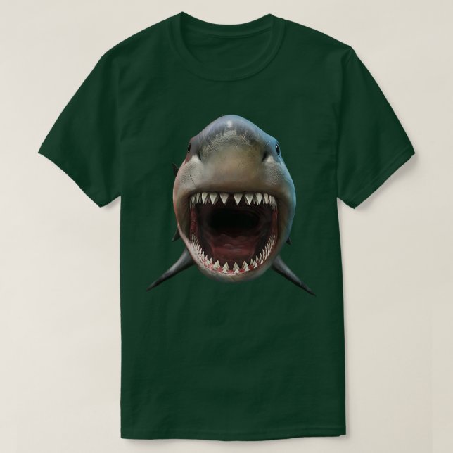 Trendy Shark Bite Big Face  T-Shirt (Design Front)