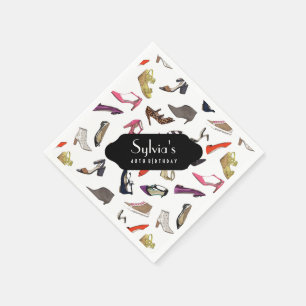 Trendy shoes paper napkins