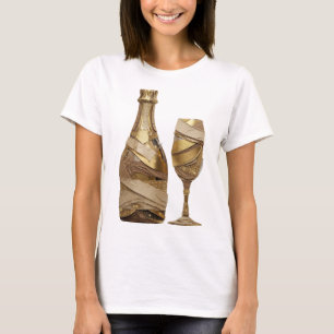 Trendy Silver ABSTRACT ART Artistic Motif T-Shirt