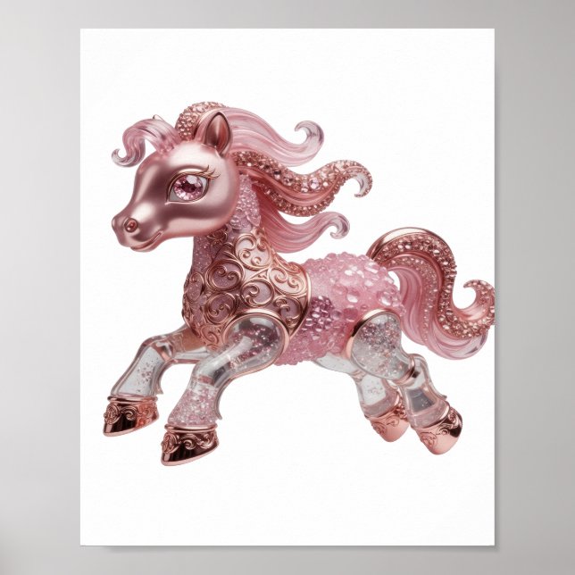 Trendy Silver ABSTRACT ART Graphic Design Poster (Front)