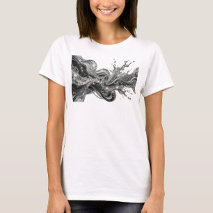 Trendy Silver ABSTRACT ART Wearable Art T-Shirt