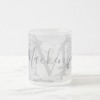 Trendy Silver Foil Marble Monogram