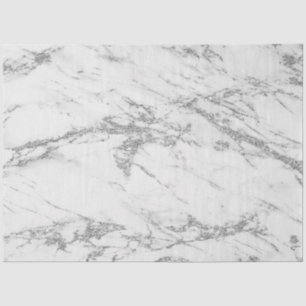 Trendy Silver Glitter Marble Modern Tissue Paper