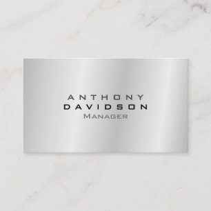 Trendy silver grey custom made professional business card