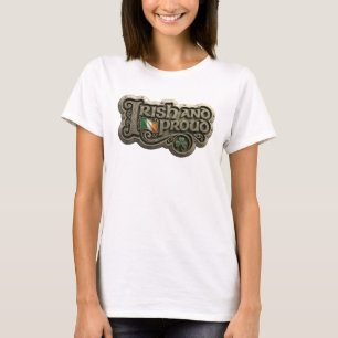 Trendy Silver IRISH AND PROUD Statement Tee