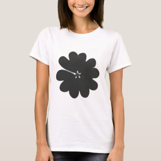 Trendy Silver Metallic Flower T-Shirt
