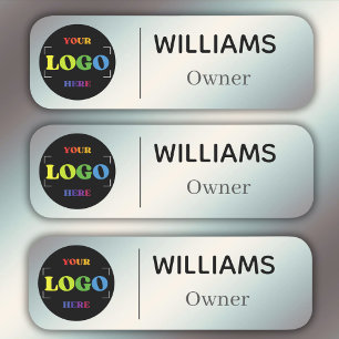 Trendy Silver Safety Pin Name Magnetic Custom Logo Name Tag