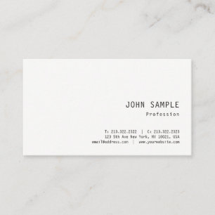 Trendy Simple Design Professional Elegant Template Business Card
