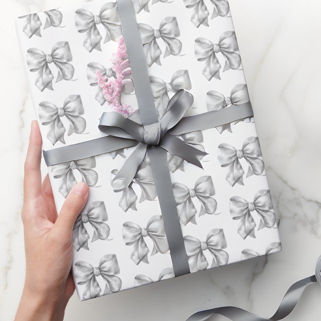 Trendy Simple Elegant Bow Pattern Wrapping Paper (Trendy Simple Elegant Bow Pattern Wrapping Paper)