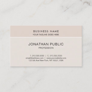 Trendy Simple Elegant Professional Modern Plain Business Card