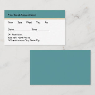 Trendy Simple Medica Appointment Business Cards