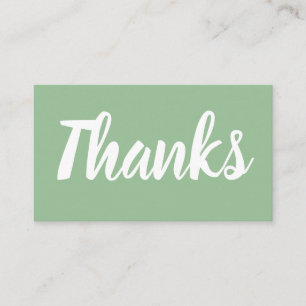 Trendy simple minimalist modern thank you business card
