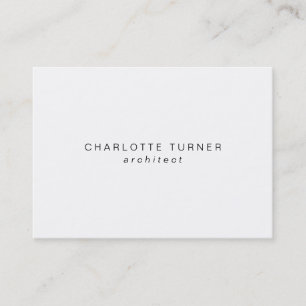 Trendy Simple Minimalist White Professional Business Card