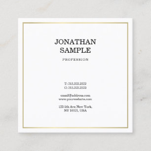 Trendy Simple Modern Design Sophisticated Plain Square Business Card