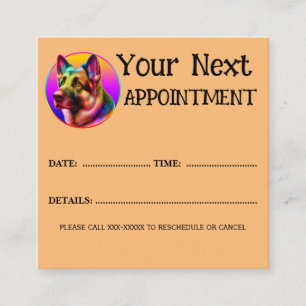 Trendy Simple Pet Veterinarian Clinic Appointment Card