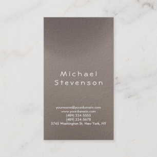 Trendy Simple Plain Beige Business Card