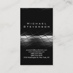 Trendy Simple Plain Grey Black Business Card