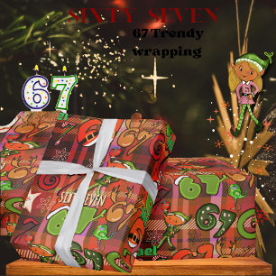 Trendy  Sixty Seven  Wrapping Paper I red plaid