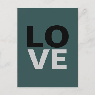 Trendy Slate Grey Background Love Wedding Invitation Postcard