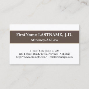 Trendy & Sleek Attorney-At-Law Business Card