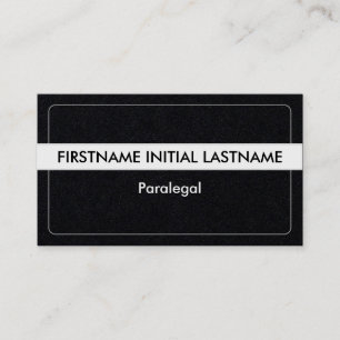 Trendy & Sleek Paralegal Business Card