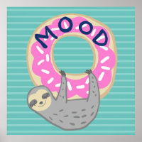 Trendy Sloth & Iced Donut MOOD