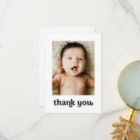 Trendy small Modern 2 Baby Photos Thank you