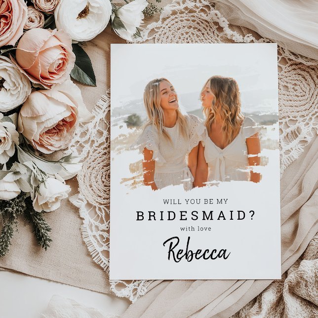 Trendy Smudge Photo | Will You Be My Bridesmaid? (Creator Uploaded)