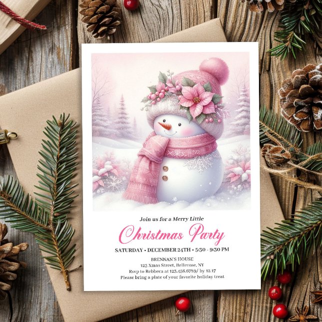 Trendy Snowy Forest Kids Digital Christmas Invites (Trendy Snowy Forest Kids Digital Christmas Invitation

)