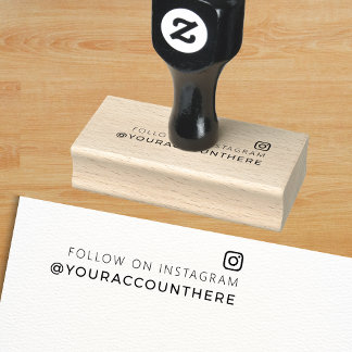 Trendy Social Media Business Professional  Rubber Stamp