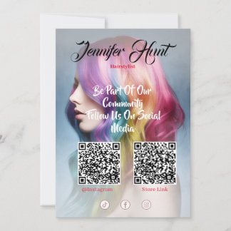 Trendy Social Media Style QR code Invitation