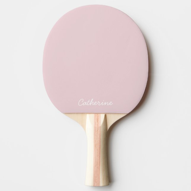 Trendy Soft Pastel Pink Custom Ping Pong Paddle (Front)