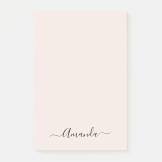 Trendy Soft Pink Minimalist Post-It Notes
