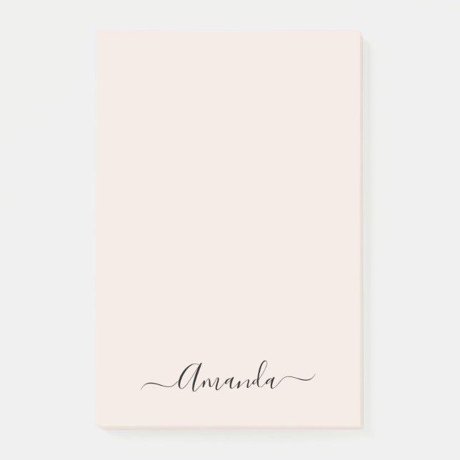 Trendy Soft Pink Minimalist Post-It Notes (Front)