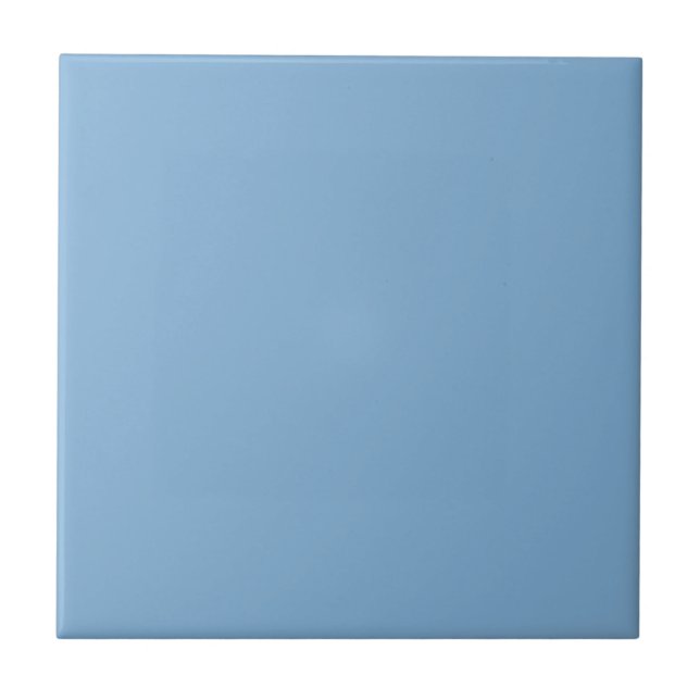 Trendy solid blue Teal colour Cute and simple Tile (Front)