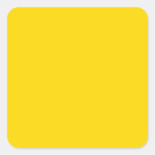 Trendy Solid Bright Yellow Fashionable Background Square Sticker