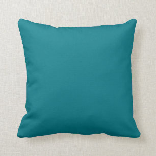 Trendy Solid Colour Throw Pillow   Teal Blue