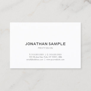 Trendy Sophisticated Simple Design Modern Plain Business Card