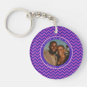 Trendy Special Memory Gift Stripe Pattern Key Ring