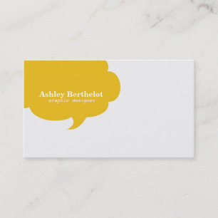 Trendy Speech Bubble Business Card
