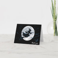 Trendy Spooky Halloween witch hat and broom black