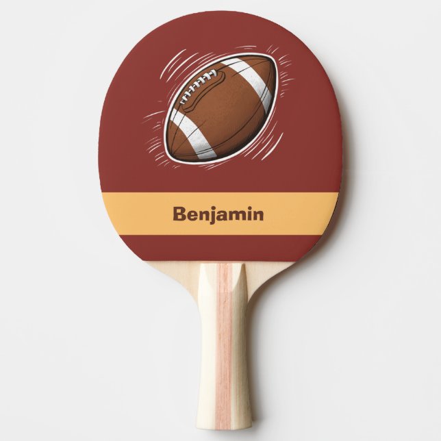 Trendy Sport Boy American Football Personalised  Ping Pong Paddle (Front)
