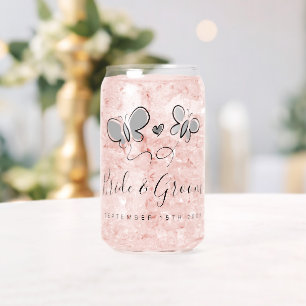 Trendy sprintime wedding party can glasses