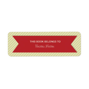 Trendy Stripes Bookplates Labels