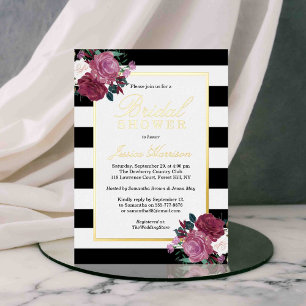 Trendy Stripes Floral Bridal Shower Real