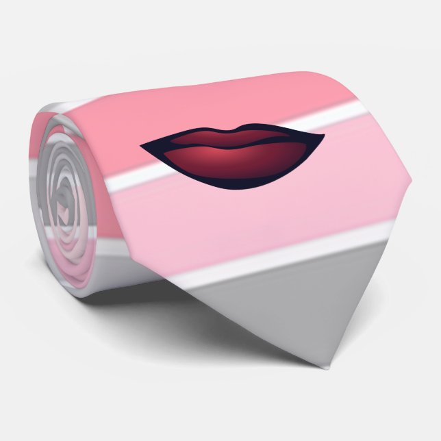 Trendy Stripes  , Lips Tie (Rolled)