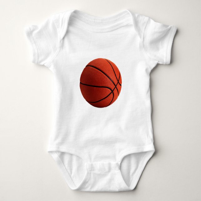 Trendy Style Basketball Baby Bodysuit (Front)