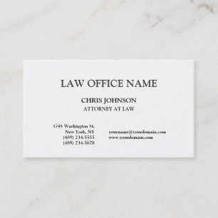 Trendy Stylish Attorney at Law Business Card